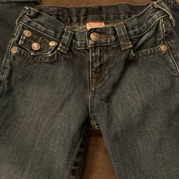 True Religion flap pockets girls blue jeans size 5 - Picture 5 of 8